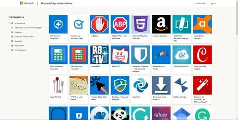 Расширение для браузера microsoft edge