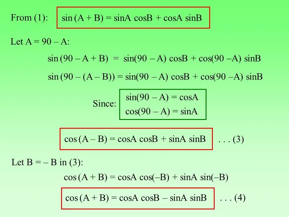 Cosa COSB формула. Sina SINB формула. Cosa COSB Sina SINB формула. Sin b формула.