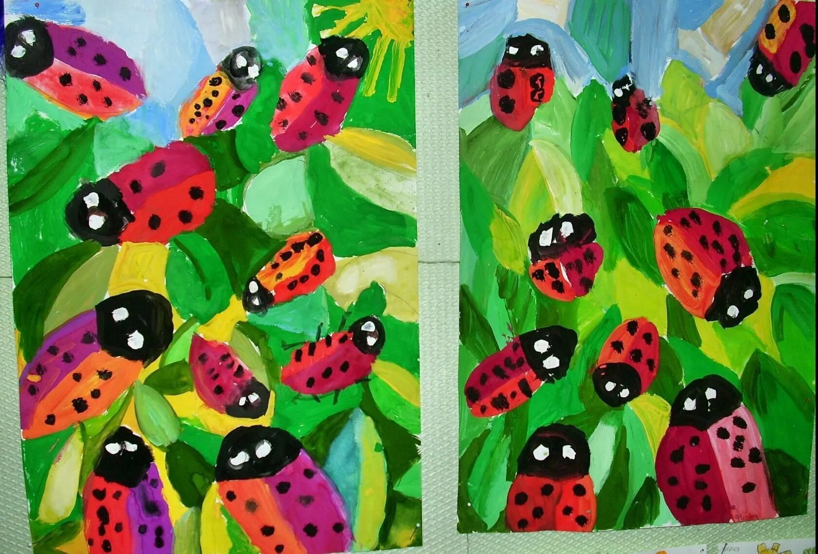 Рисование для дошкольников. Рисование красками для детей. Рисование насекомые в подготовительной группе. Рисование насекомые средняя группа.
