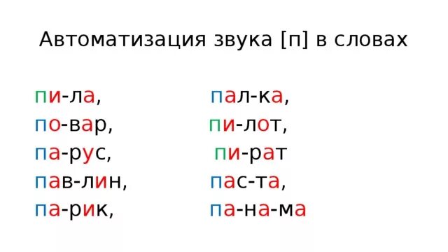 Автоматизация звука п в словах. Слоги с буквой п. Слоги с буквой п для дошкольников. Автоматизация звука б п.