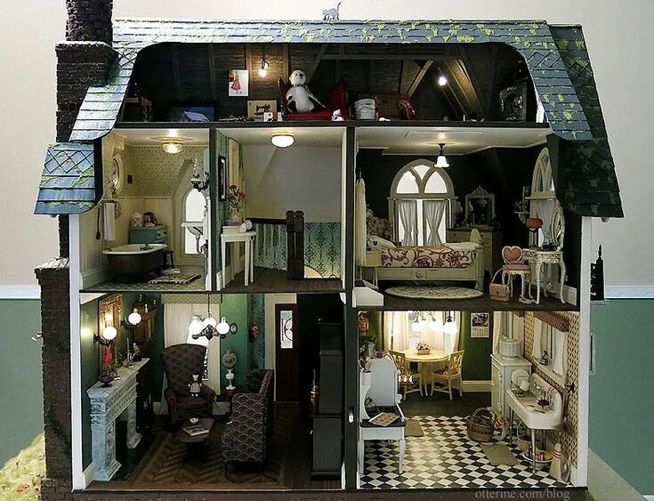 Кукольный дом клоун кобби. Victorian Dollhouse кукольный дом. Румбокс домик ведьмы. Румбокс Готика.