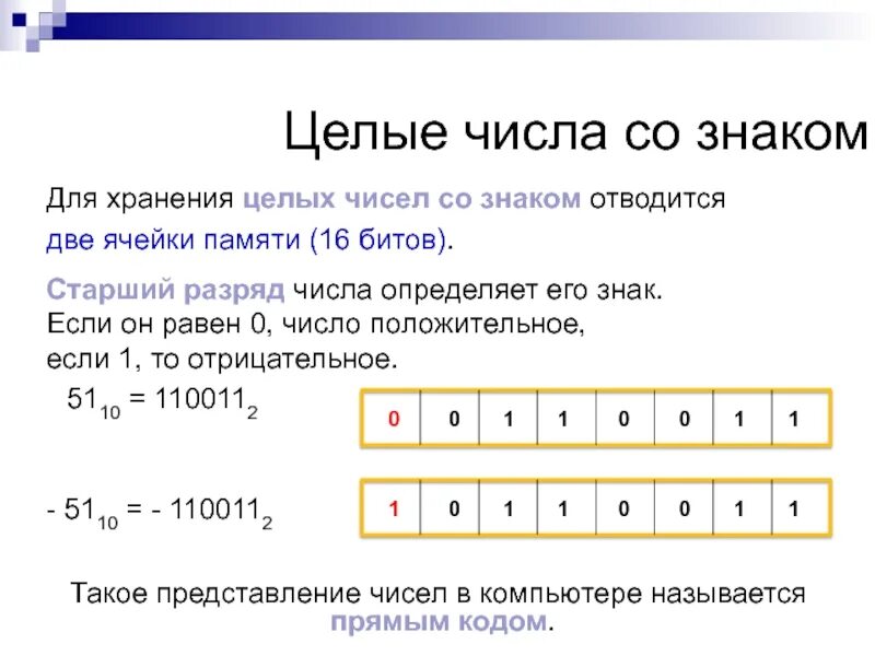 Формат представлении ячейки. Целые числа со знаком. представление чисел информатика. представление чисел со знаком. представление чисел в памяти пк.