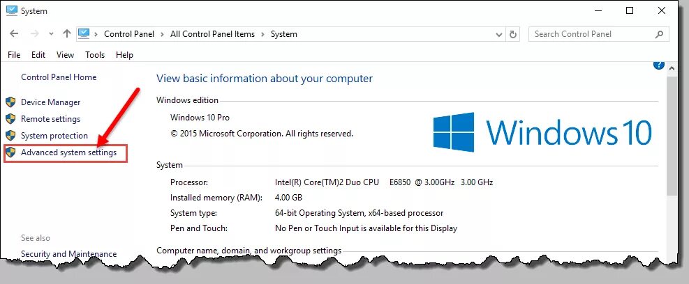 Advanced System settings. Windows 10 System settings. View Advanced System settings. System Advanced System settings. Advanced system setting