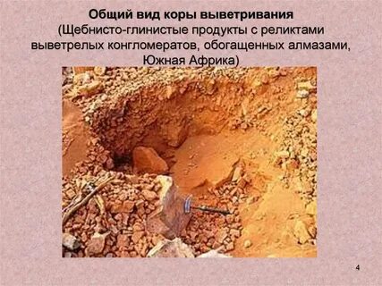 Продукты выветривания коренных горных пород