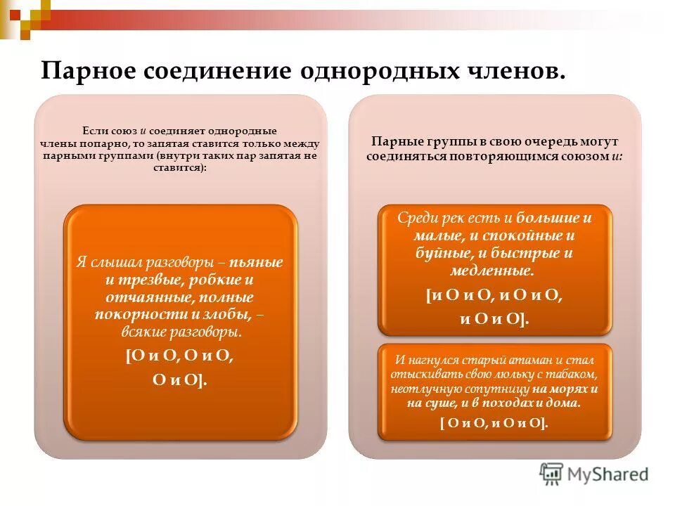 предложения где союз и соединяет однородные