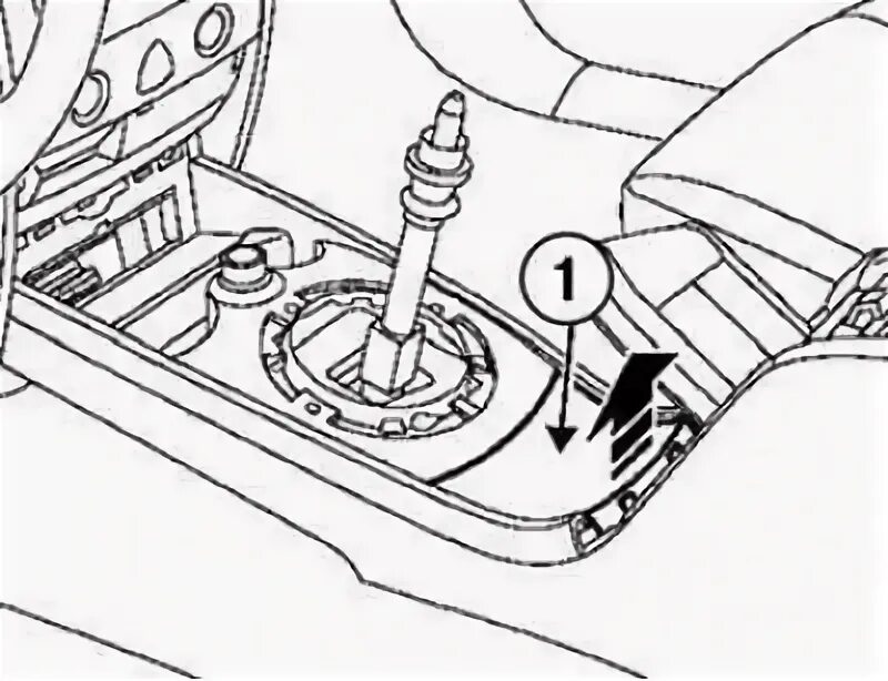 Removing the selector lever housing (Renault Megan 2, 2002-2009, petrol) - "Tran
