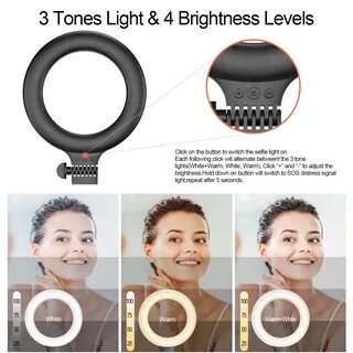 you can turn on our ring light with stand, and adjust the brightness of the...