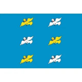 На каком флаге изображена птица