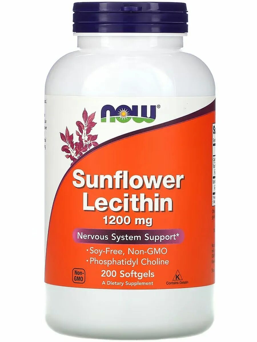 Now foods, подсолнечный лецитин, 1200 мг, 200 капсул. Sunflower Lecithin 1200 мг 200 капсул. Now Lecithin 1200 MG 200 Softgels. Лецитин подсолнечный Now 200. Now lecithin