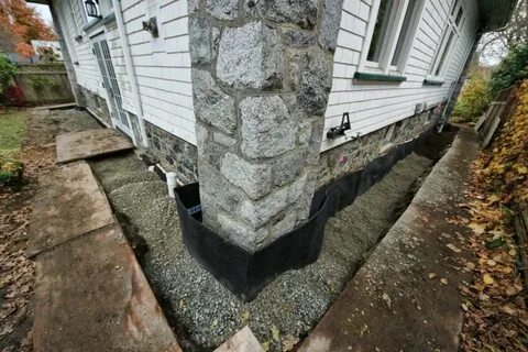 Отвести воду от фундамента уже построенного дома