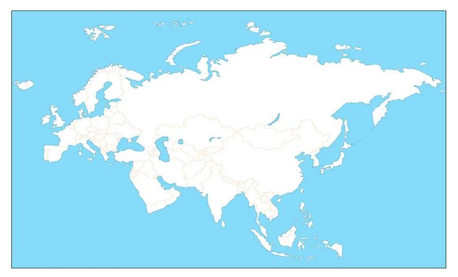 Евразия филиалы. Карта Евразии контурная карта. Карта евразииазии контурная карта. Материк Евразия контурная карта. Политическая карта Евразии контурная карта с границами.