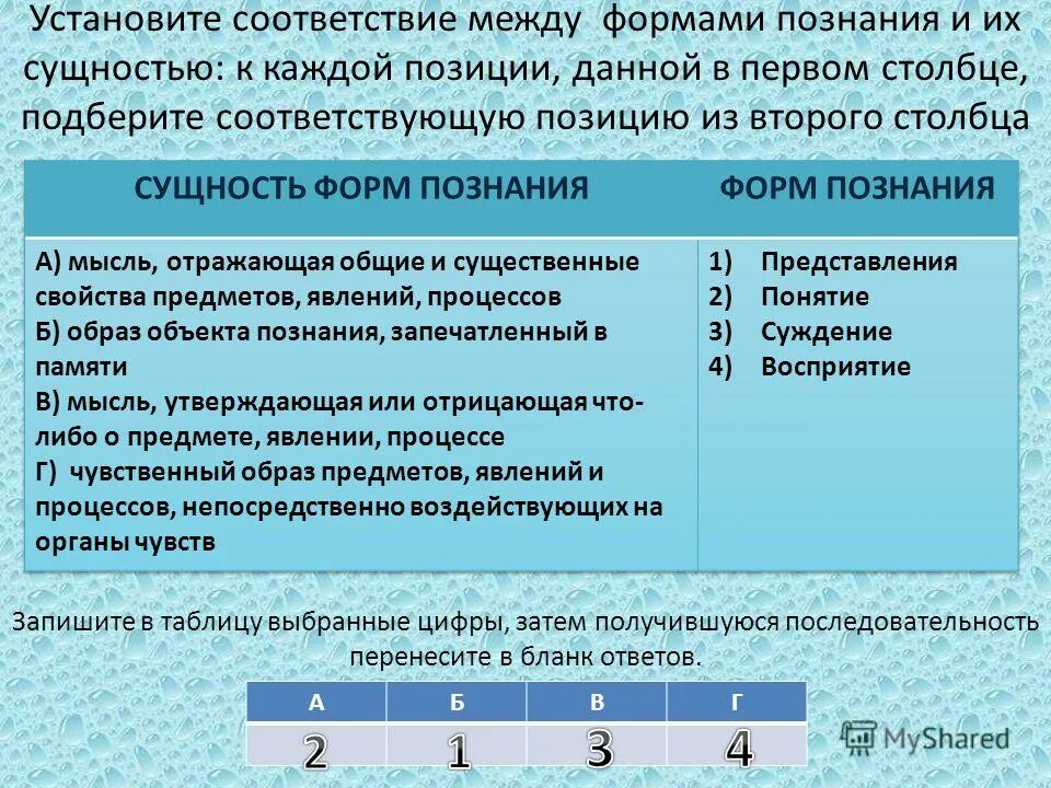 Установите соответствие между примерами и элементами. Установите соответствие. установите соответствие между видами. установите соответствие между формами. столбце подберите соответствующую позицию из второго столбца.