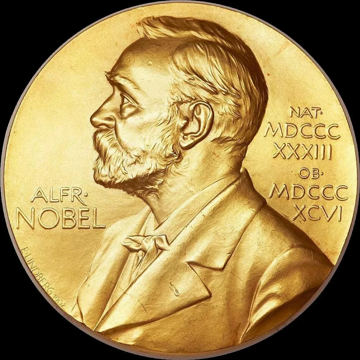 Медаль Нобелевской премии по литературе.