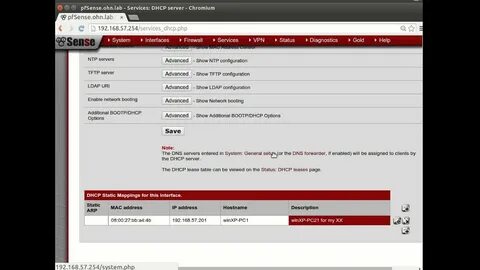 Pfsense install