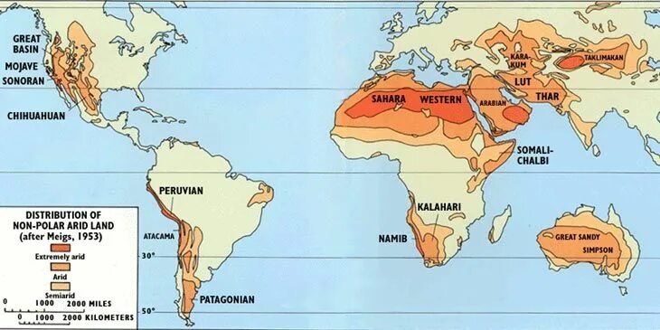 World Map Of Deserts Desert map, Deserts of the world, Largest desert