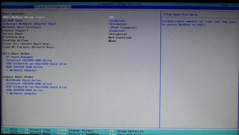 Ноутбук packard bell биос