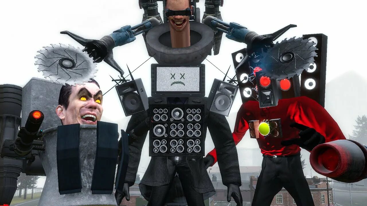 три титан скибиди