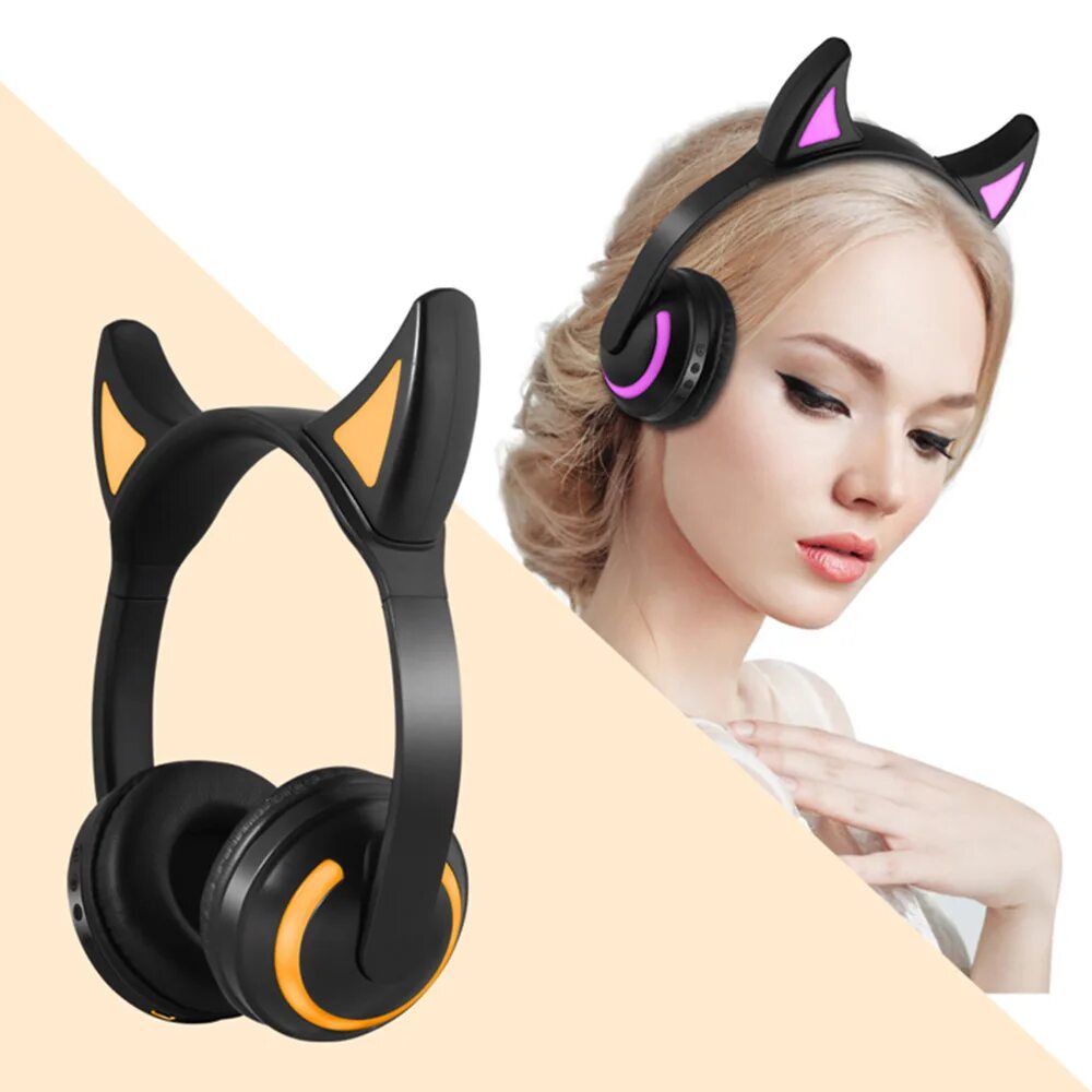 Наушники кошка купить. Беспроводные наушники Cat Ear ZW-19. Наушники Wireless Headphones Cat Ear ZW- 028 черные. Беспроводные наушники Cat Ear ZW-19 со светящимися ушками. Наушники беспроводные с ушками ZW-19.