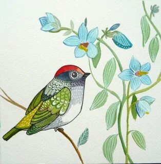 Рисованные картинки птичек