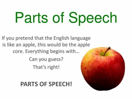 Define the part of the speech
