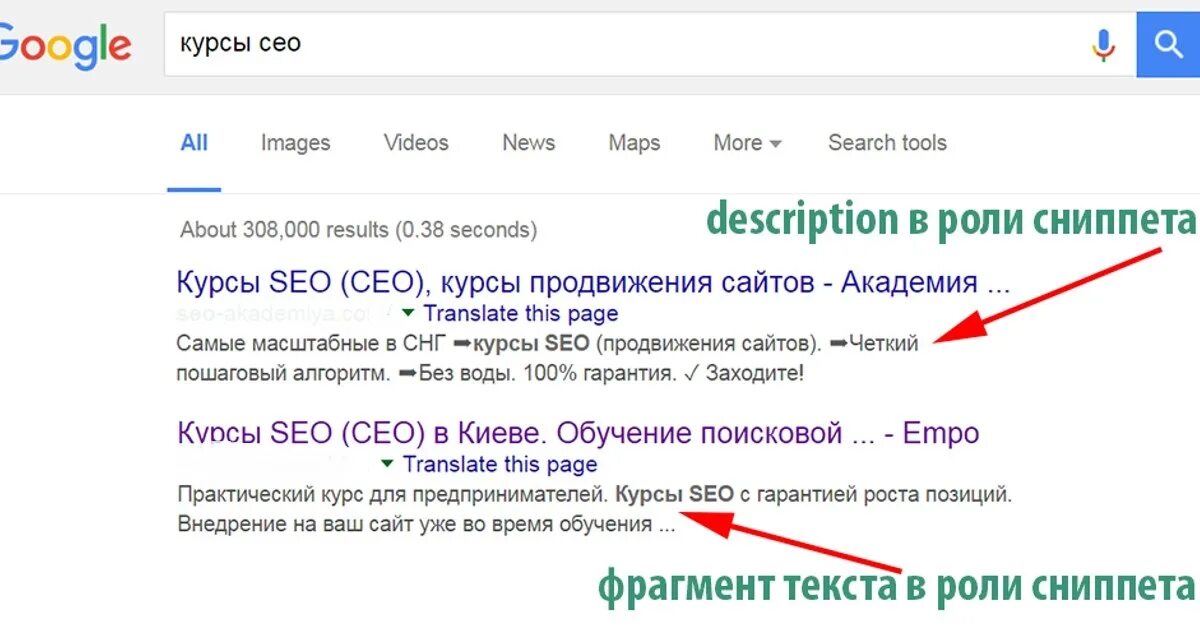 Сниппет. SEO сниппет. Что такое сниппеты сайта. Тайтл и дескрипшн. Description ru список сайтов en clickadvlist