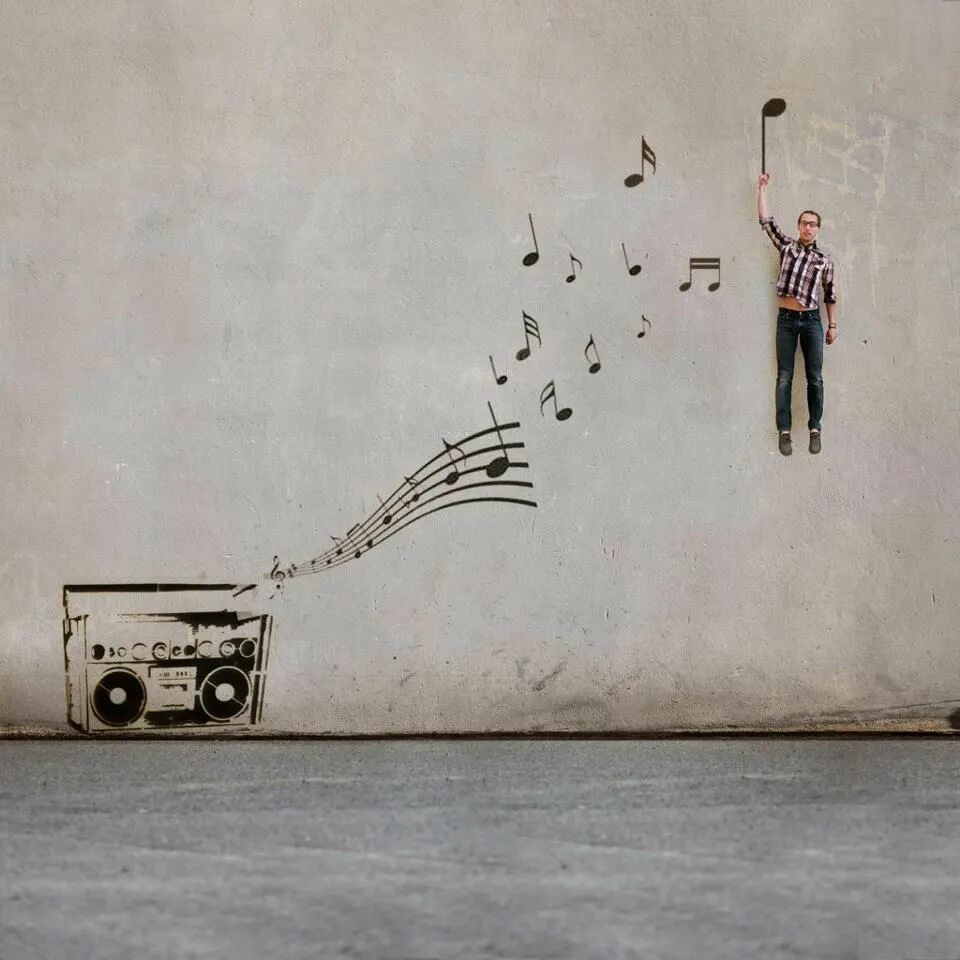Руками стены песня. Неординарное изображение. Роспись стен граффити. Концептуальное граффити. Музыкальный стрит-арт.