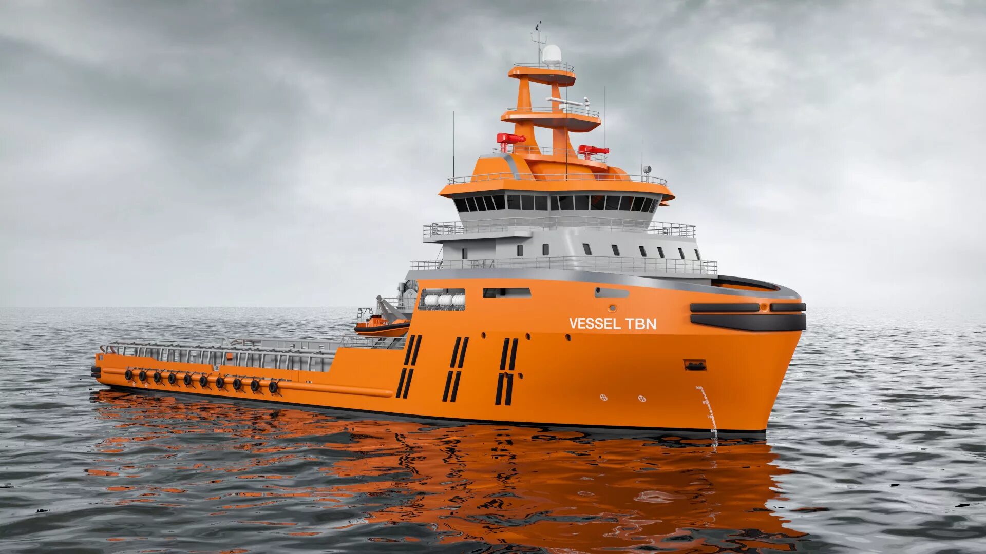 Designing ships. PSV AHTS Vessel. Offshore support Vessel судно. AHTS dp2. Судно IBSV 10022.