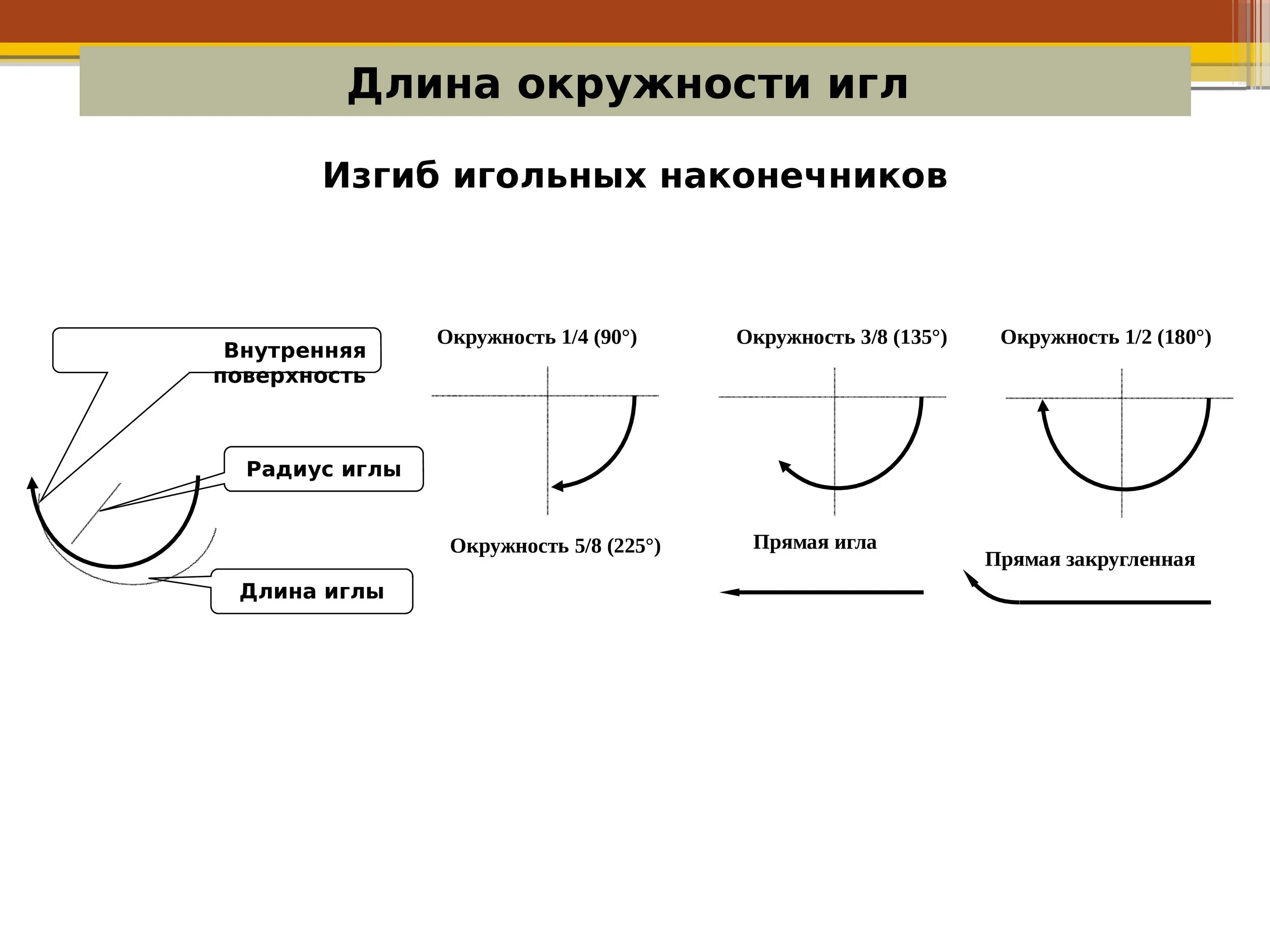 Изгиб нити. Иглы режущие хирургические окружность. Изгиб хирургической иглы. Игла хирургическая степень изгиба иглы. Игла хирургическая изгиб 4/8.