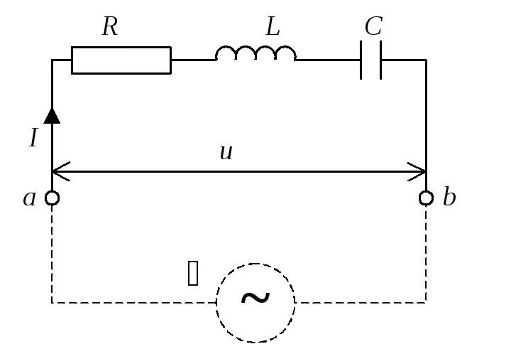 Конденсатор и Индуктивность в цепи переменного тока. Резистор катушка и конденсатор в цепи переменного тока. Электрическая схема резистор катушка индуктивности. Последовательное соединение резистора, конденсатора и катушки. Цепь с последовательным соединением индуктивности