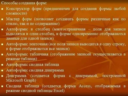 Методы создания форм