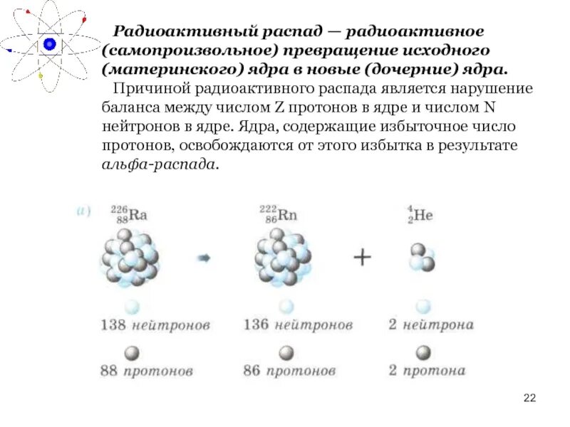 Радиоактивных элементов распался