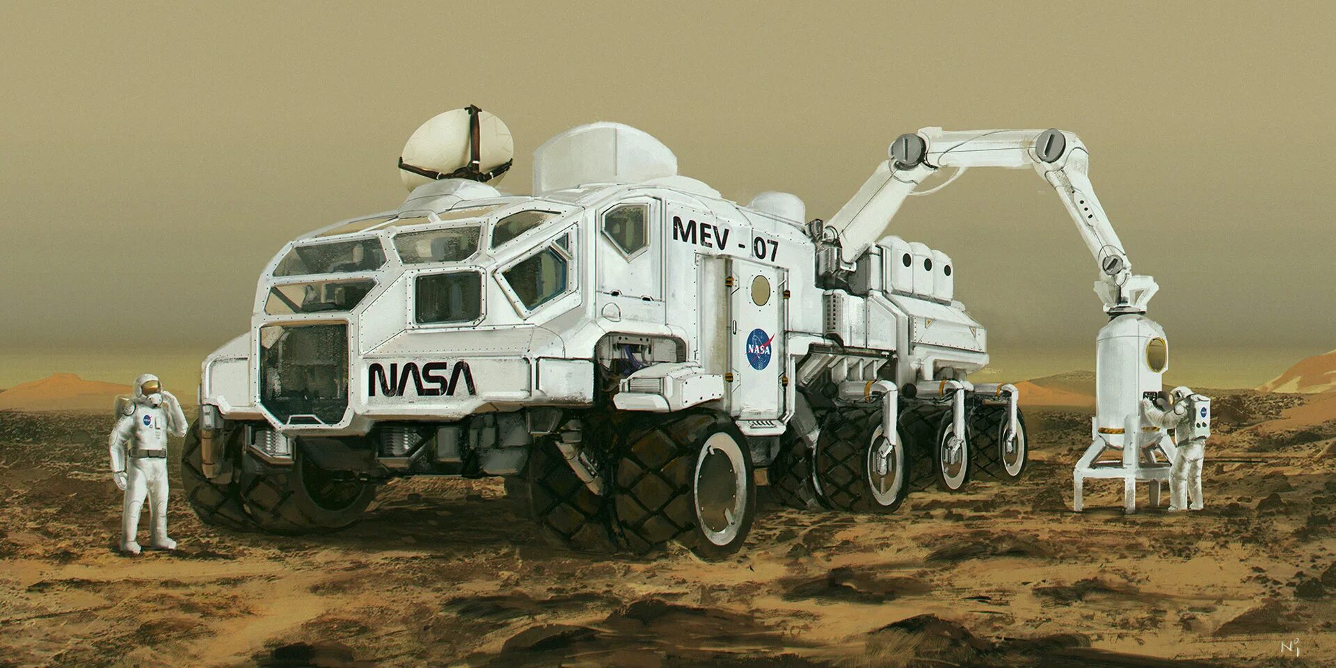 Космическая техника будущего. Марсоходы Ровер Sci-Fi. Космический тягач. Машина на Марсе. Грузовик "космический".