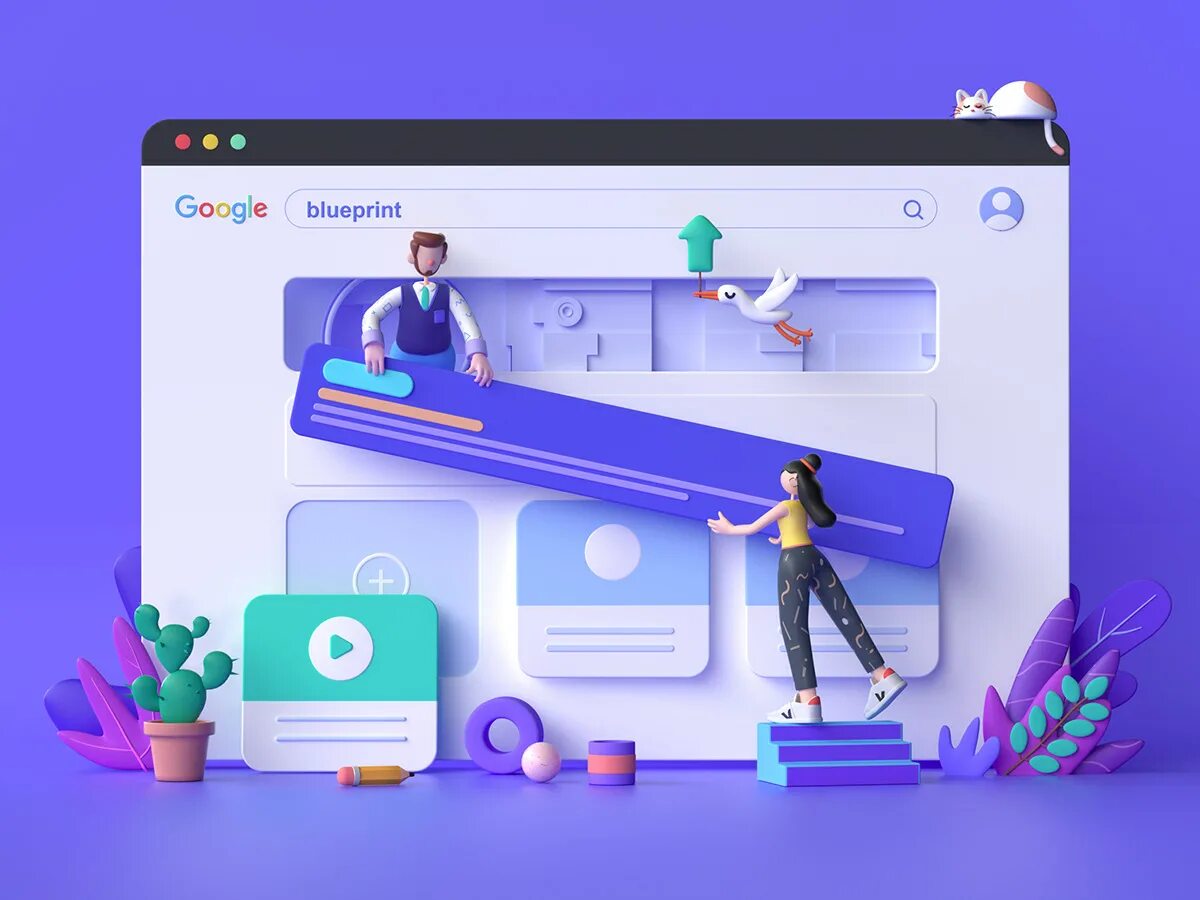 Дизайны сайтов 3d
