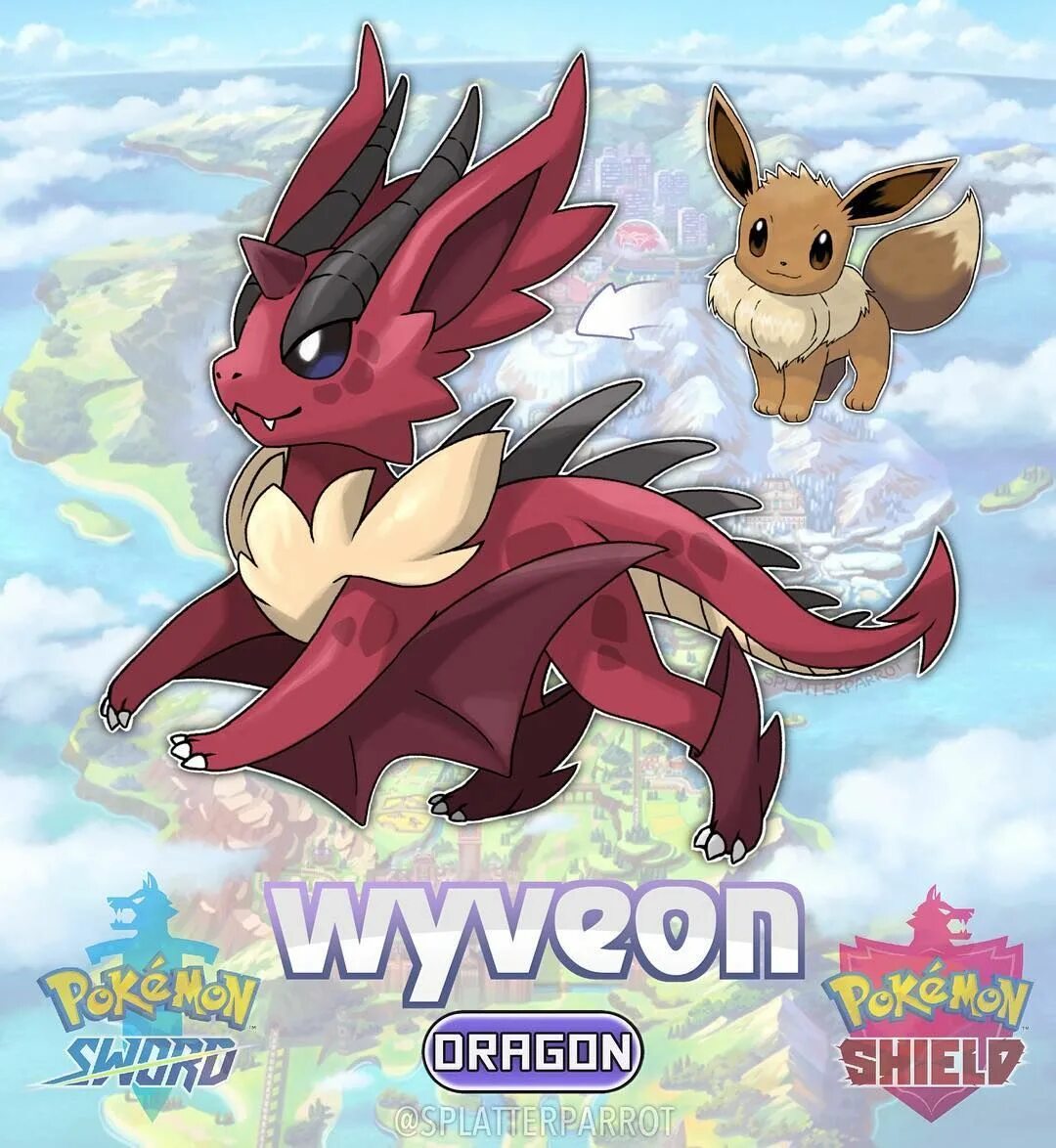 Дракон иви. Pokemon Eevee Evolution Dragon. Иви покемон дракон. Иви покемон Сворд. Покемон дракон.