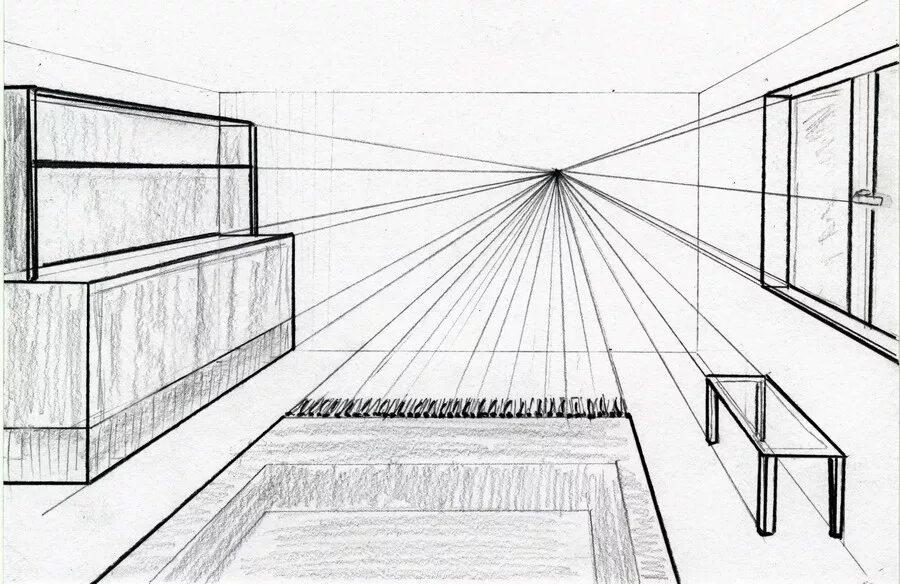 перспектива комнаты вид сверху сбоку. линейная перспектива комнаты. линейный рисунок комнаты. линейный рисунок комнаты. перспектива комнаты с двумя точками схода.