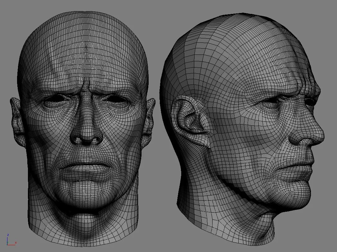 3д моделирование в Zbrush. Ретопология референс. Ретопология в Zbrush. Ретопология лица референс.