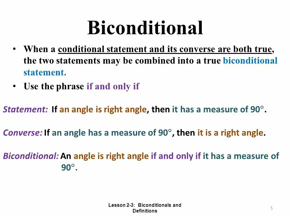 Conditional statements