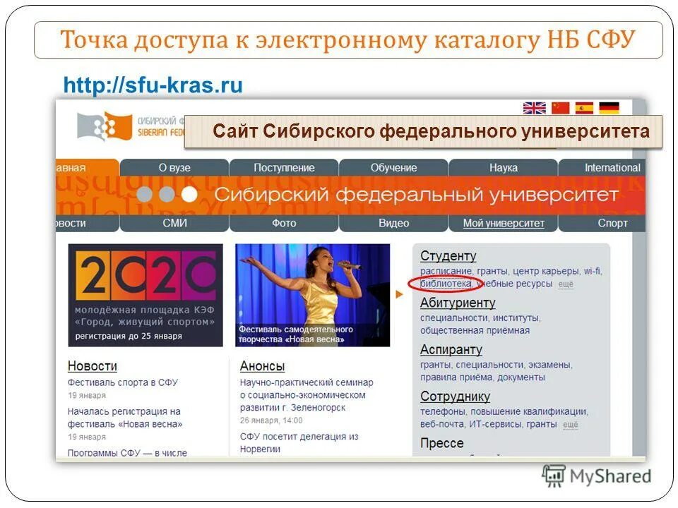 Сибирский сайт номер. Почта СФУ. Мой СФУ. Abiturient.SFU-kras.ru. Ссылки электронных ресурсов по СТО СФУ.