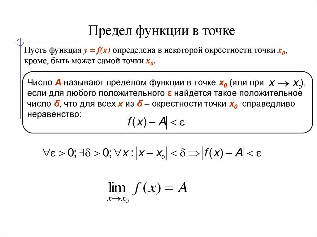 Понятие предела функции в точке. Как определить лимит функции. Предел функции в точке кратко. Предел функции в точке. Математический анализ пределы