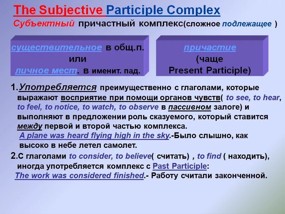 Be participle 1 и participle 2