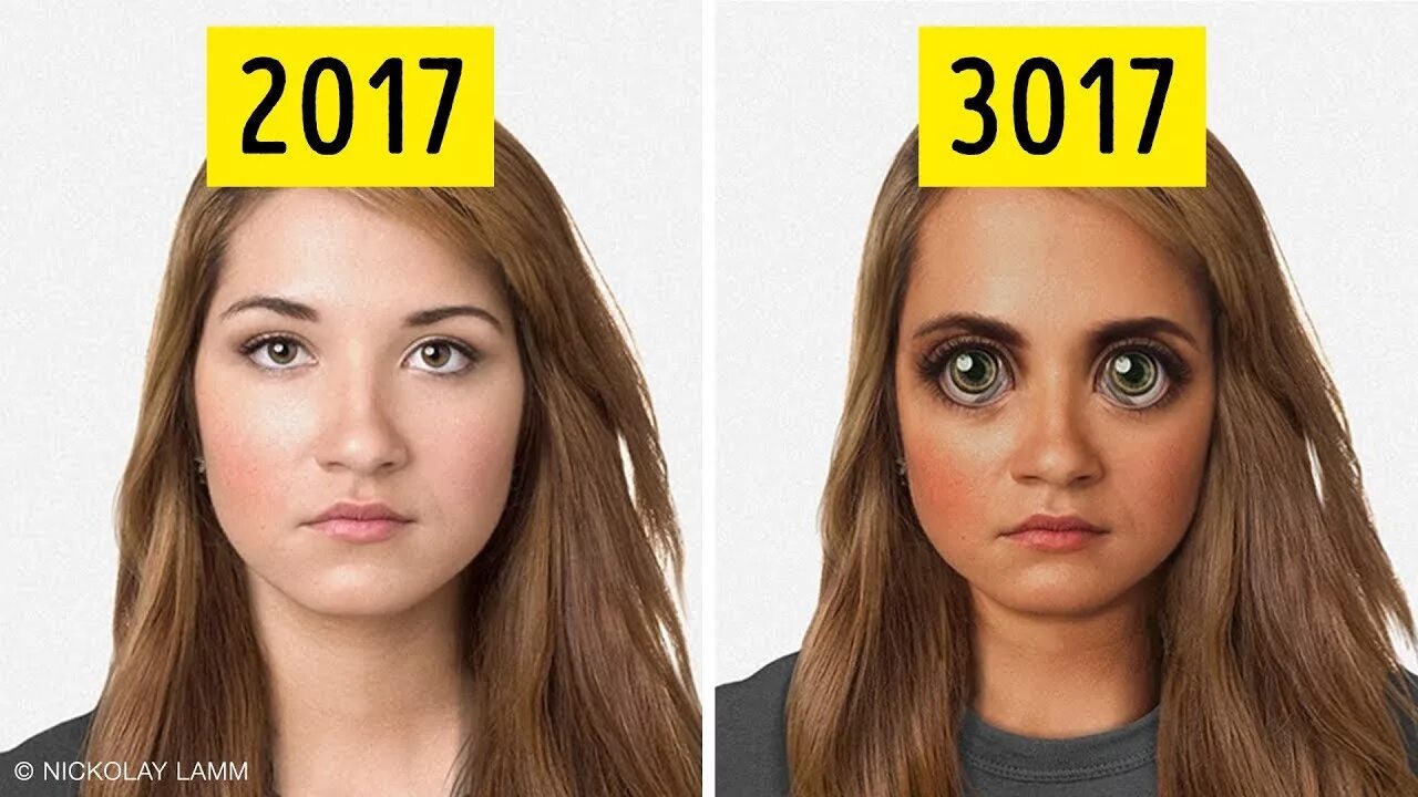 Как будет выглядеть человек. Человек в будущем внешность. Люди через 1000 лет внешность. Чем отличился 2019 год