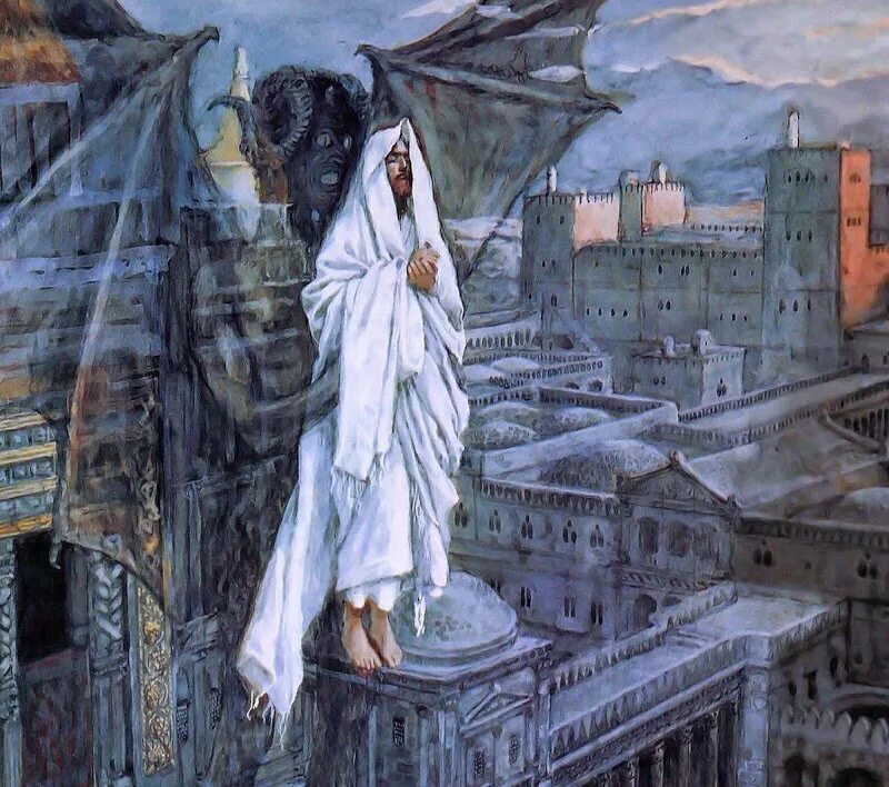 Три искушения христа. Джеймс тиссо искушение христа. джеймс тиссо дьявол и иисус. хуан де фландес искушение христа. георг корнелиус искушение христа сатаной картина.