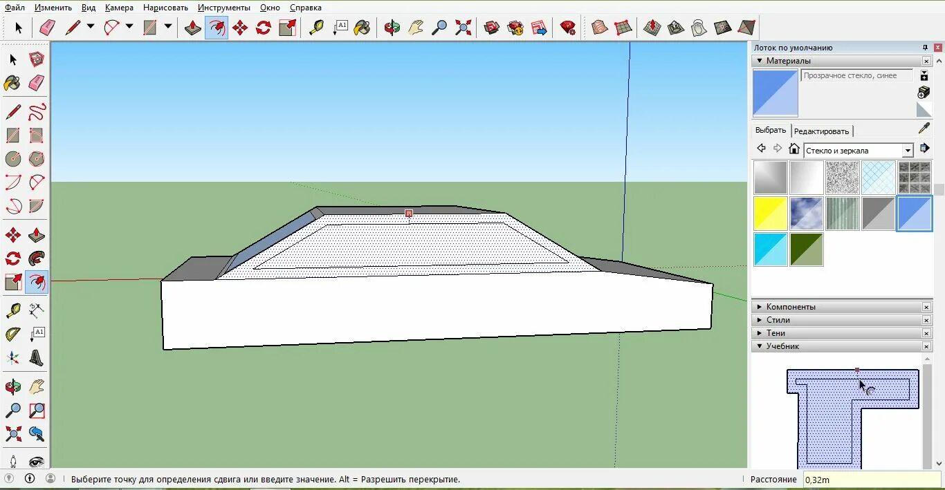 Лоток по умолчанию. Лоток по умолчанию в скетчап. sketchup машина. лоток измерения в скетчапе. окно лоток в скетчапе.