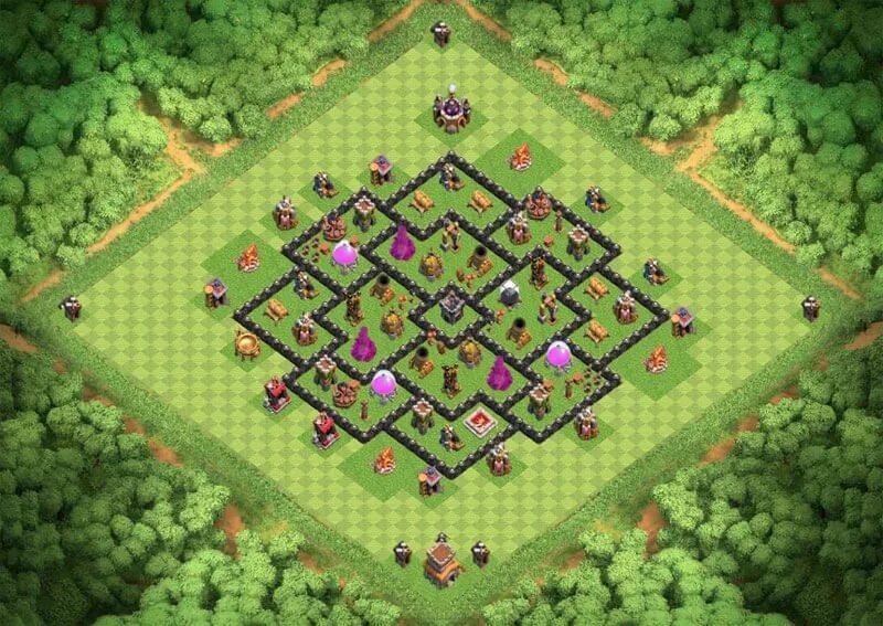 Самой расставлять. Планировка 9 ратуши Clash of Clans. Планировка в клэш оф кланс 9 ратуша. База 9 ТХ Clash of Clans. База клэш оф кланс 9 ратуша.