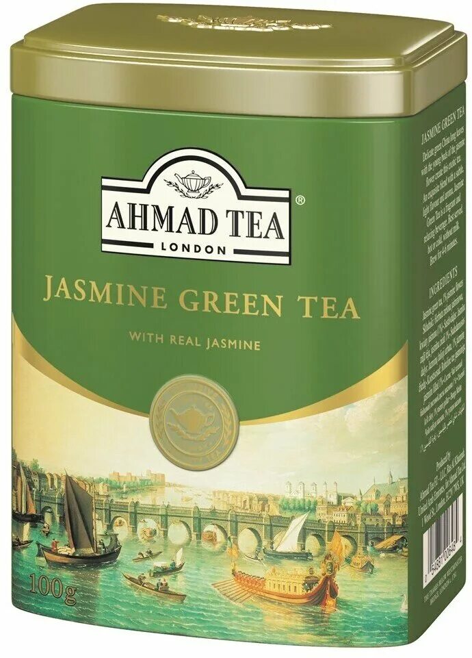 Зеленый чай в банке. Ahmad Tea Jasmine Green чай 100. Чай зеленый Ahmad Tea Jasmine листовой 100г. Чай зеленый Ahmad Tea® Jasmine Green Tea 100 гр ж/б. Чай зеленый Ahmad Tea листовой Jasmine Green Tea с жасмином 100 г.