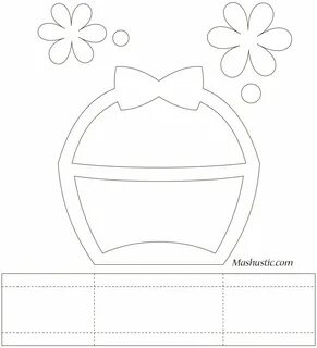 Paper craft with flowers: - Easy paper flower basket for any holidays Paper flow