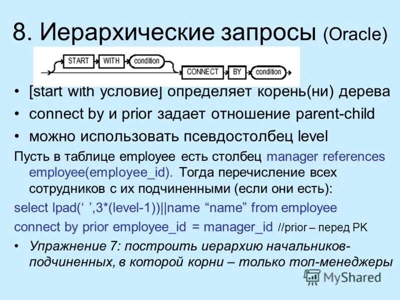 Иерархический запрос оракл. Запрос в иерархии. Иерархия задач. Иерархические запросы oracle. Рекурсивные запросы mysql.