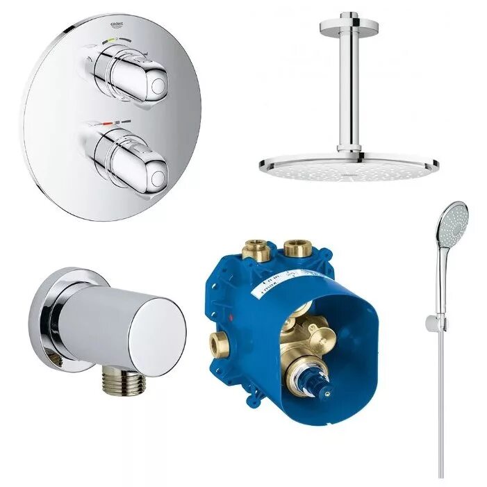 Душа grohe grohtherm. Grohe Grohtherm 1000. Grohe Grohtherm 1000 New instruction. Термостат Grohe Grohtherm 1000 New 19984000 для душа. Встраиваемый термостатический смеситель Grohe.