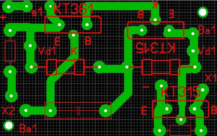 Ru publ 1. Схема мультивибратора печатная плата. Схема мультивибратора Sprint Layout. Печатная плата мультивибратора на транзисторах. Печатная плата мультивибратора на кт315.