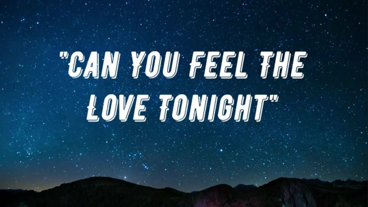 Can you feel the love tonight элтон